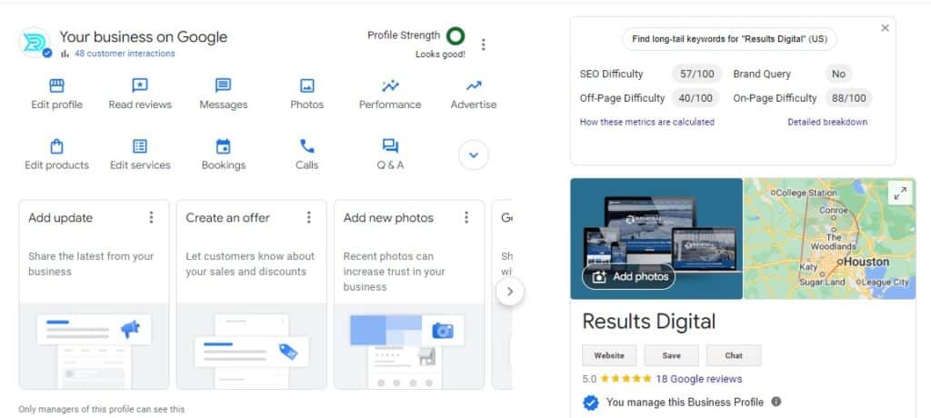 Optimized Google My Business Profile