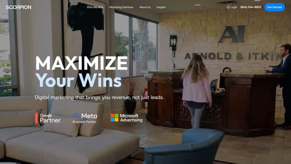 Screenshot of Scorpion website