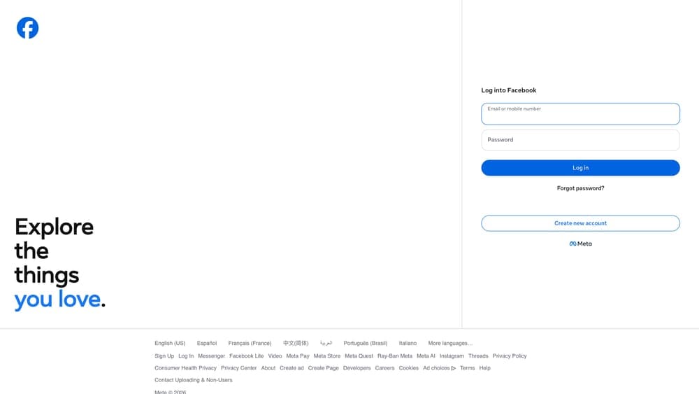 Screenshot of Facebook & Instagram Ads website